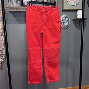 Vans red straight leg jean